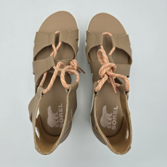 NWOT Sorel Cameron Platform Lace Sandals, Honest Beige, Women's 7 - Picture 6 of 12